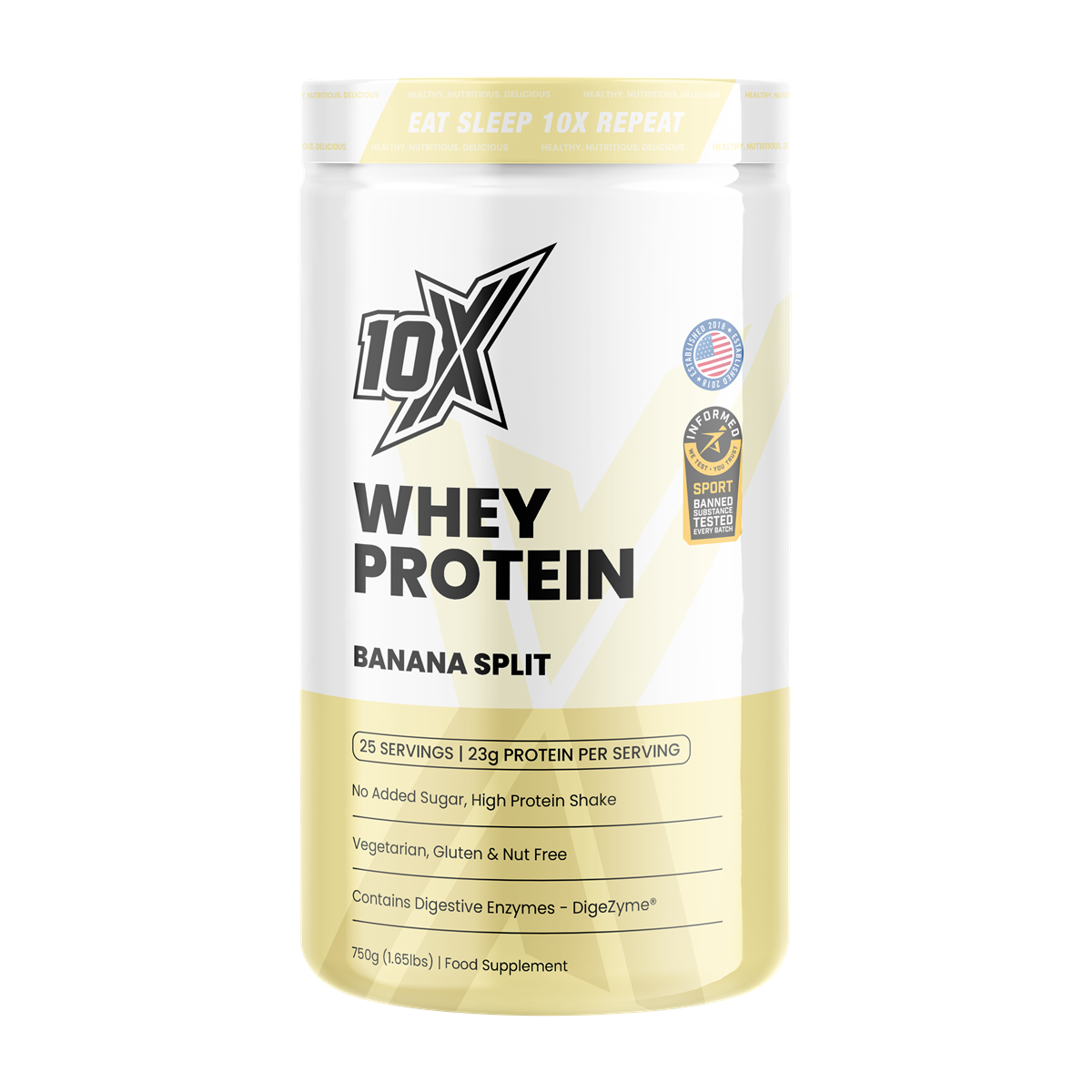 10X Athletic 10X Whey Protein 25 Servings