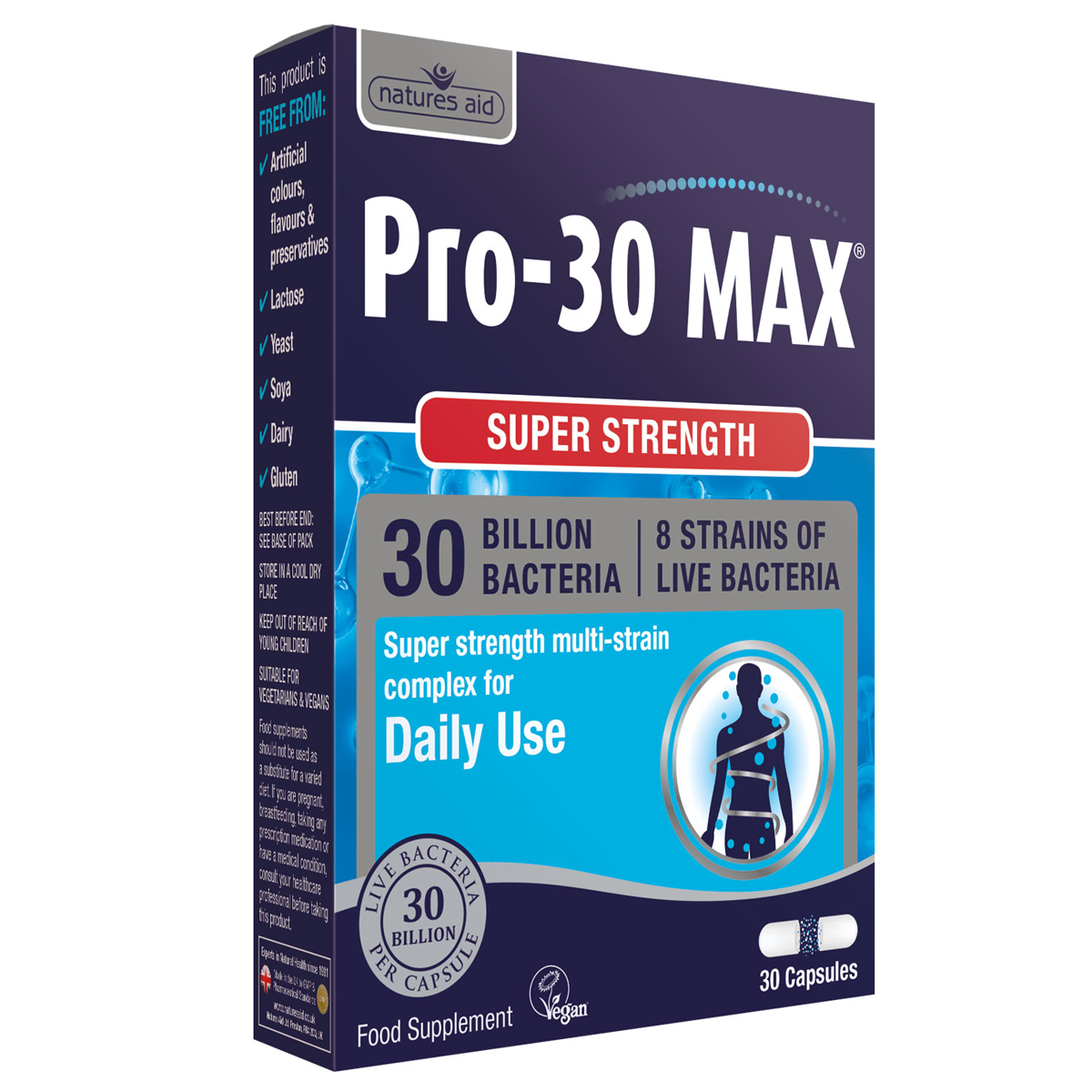 Natures Aid Pro-30 MAX 8 Strain Complex