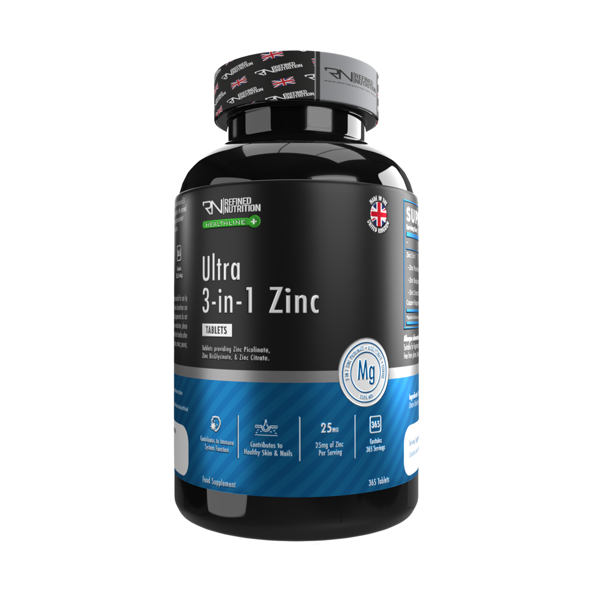 Refined Nutrition Ultra Zinc 3-in-1 365 Tabs