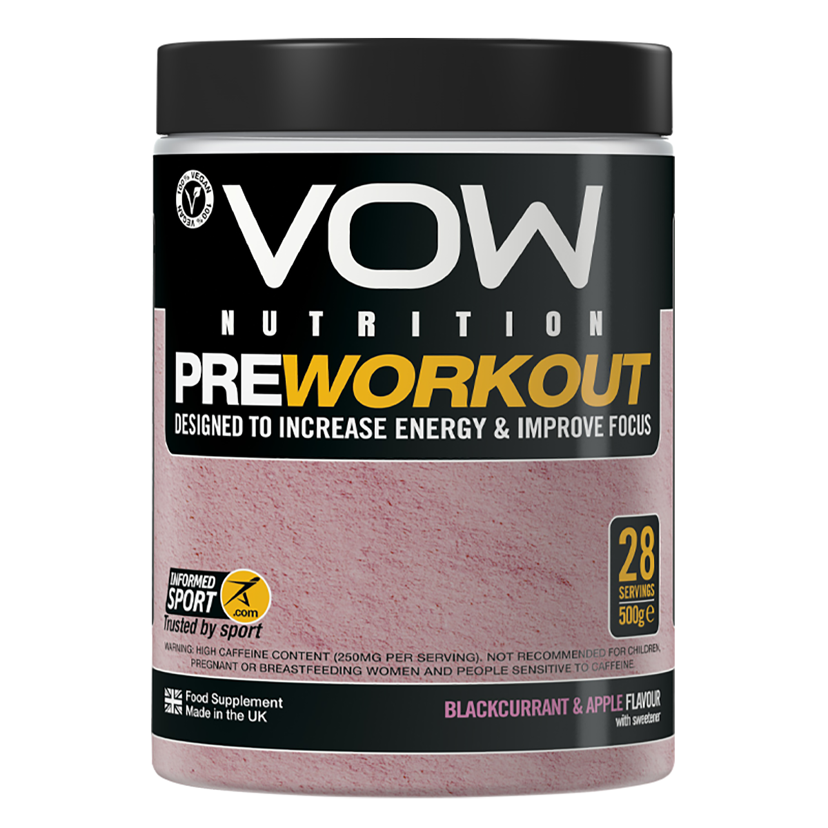 VOW Nutrition Pre Workout 500g