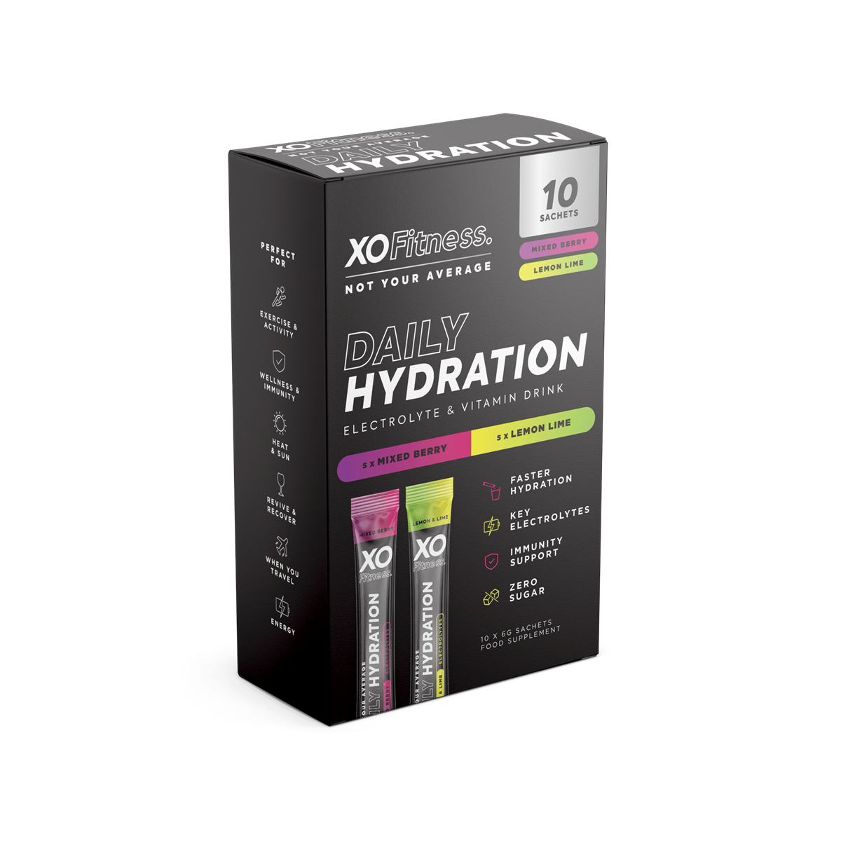 XO Fitness Hydration Mixed Box 10x6g